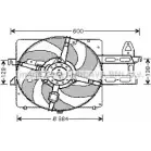 Вентилятор радиатора AVA QUALITY COOLING 2IV X1GV 2021261 FD7534 4045385087600