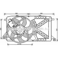 Вентилятор радиатора AVA QUALITY COOLING 4045385162468 Ford Transit Tourneo 6 (SWB) 2006 – 2013 FD7544 7 AQ84X