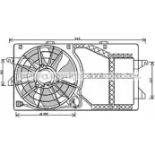 Вентилятор радиатора двигателя AVA QUALITY COOLING GQOBIZ 2021272 U VAV6DF FD7547