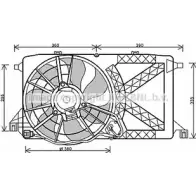 Вентилятор радиатора AVA QUALITY COOLING 4045385162536 FD7548 2021273 3BEW 1F