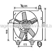 Вентилятор радиатора AVA QUALITY COOLING N P0PUQ FD7550 4045385164028 2021275