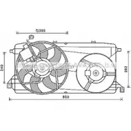 Вентилятор радиатора AVA QUALITY COOLING FD7580 DIU 1E5 Ford Transit Tourneo 6 (SWB) 2006 – 2013 4045385199280