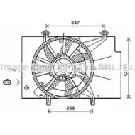 Вентилятор радиатора AVA QUALITY COOLING FD7582 Ford Fiesta 6 (CB1, CCN) 2008 – 2017 4 KQ9DI 4045385199631