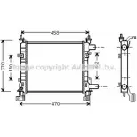 Радиатор охлаждения двигателя AVA QUALITY COOLING 2021369 4045385188970 63 QJH3 FDA2260