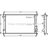 Радиатор охлаждения двигателя AVA QUALITY COOLING 4045385180721 LB9K 0RS FDA2411 2021392