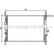 Радиатор охлаждения двигателя AVA QUALITY COOLING 4045385201310 2021400 FDA2589 J 1NAG