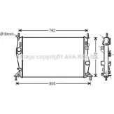 Радиатор охлаждения двигателя AVA QUALITY COOLING 4045385213122 P 3COZD Ford Focus 2 Хэтчбек 2.5 RS 305 л.с. 2009 – 2011 FDA2596