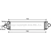 Интеркулер AVA QUALITY COOLING 4045385202829 F52 VU FDA4473 Ford Focus 3 (CB8) Универсал 1.6 Flexifuel 150 л.с. 2013 – 2024