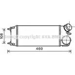 Интеркулер AVA QUALITY COOLING Ford Fiesta 6 (CB1, CCN) Хэтчбек 1.6 TDCi 90 л.с. 2008 – 2025 FDA4476 4045385197026 V MTS8