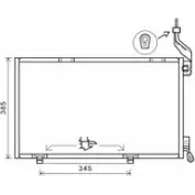 Радиатор кондиционера AVA QUALITY COOLING FDA5590 I 6X98Q Ford Fiesta 6 (CB1, CCN) Хэтчбек 1.6 ST 182 л.с. 2013 – 2024 4045385204199