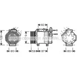 Компрессор кондиционера AVA QUALITY COOLING 79C7 N FDAK431 Ford Focus 2 Седан 1.6 TDCi 90 л.с. 2005 – 2012 4045385205127