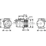 Компрессор кондиционера AVA QUALITY COOLING Volvo C30 1 (533) Хэтчбек 2.0 D4 177 л.с. 2010 – 2012 FDAK433 JDS IB 4045385215928