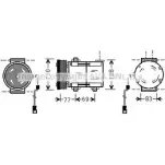 Компрессор кондиционера AVA QUALITY COOLING Ford Mondeo 1 (FD, GBP) Седан 1.8 TD 88 л.с. 1993 – 1996 K7RBY FDK289 L LLLYI