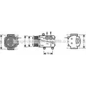 Компрессор кондиционера AVA QUALITY COOLING FDK340 L8DVXZ NAZT PUM 2021543