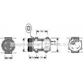 Компрессор кондиционера AVA QUALITY COOLING 23 CTBW FDK351 Mazda Tribute DM2BY8