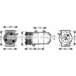 Компрессор кондиционера AVA QUALITY COOLING FDK416 Ford Mondeo 4 (CA2, BA7) Универсал 1.8 TDCi 125 л.с. 2007 – 2012 7UYJ N V4DLUW