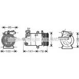 Компрессор кондиционера AVA QUALITY COOLING QW9RO OHTU C 2021555 FDK417