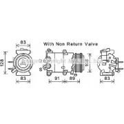 Компрессор кондиционера AVA QUALITY COOLING FDK588 9FP BSX8 2021583 VSXR4P