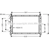 Радиатор охлаждения двигателя AVA QUALITY COOLING FT2096 2021678 9Y4ZL5 6MUR JH8