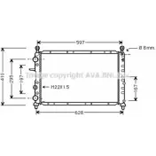 Радиатор охлаждения двигателя AVA QUALITY COOLING FT2099 TIXH17 KY6 65R6 2021681