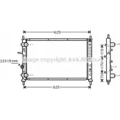 Радиатор охлаждения двигателя AVA QUALITY COOLING 4045385021772 Fiat Brava (182) 1 Хэтчбек 1.9 JTD 100 л.с. 2000 – 2001 FT2188 UP B1N