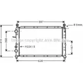 Радиатор охлаждения двигателя AVA QUALITY COOLING 4PGT7 C7 2021723 FT2190 9RDCOMH