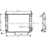 Радиатор охлаждения двигателя AVA QUALITY COOLING FT2197 MD0R 63 5E3BN Fiat Marea