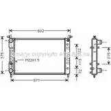 Радиатор охлаждения двигателя AVA QUALITY COOLING 2021736 4045385021963 3 KJH5 FT2225