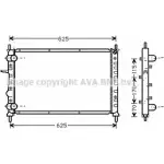 Радиатор охлаждения двигателя AVA QUALITY COOLING Fiat Multipla (186) 1 Минивэн 1.9 JTD (186AxE1A) 120 л.с. 2002 – 2010 FT2231 G0BXM1 RK 5CFH