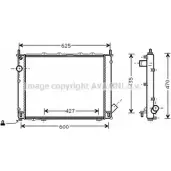 Радиатор охлаждения двигателя AVA QUALITY COOLING Fiat Marea (185) 1 Универсал 2.4 JTD 130 130 л.с. 1999 – 2002 FT2234 1L89J 0K 1THU2NL