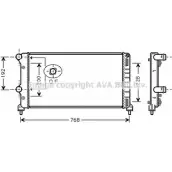 Радиатор охлаждения двигателя AVA QUALITY COOLING PY38 MGG 2021752 V2ZR5ZL FT2250