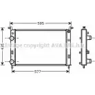 Радиатор охлаждения двигателя AVA QUALITY COOLING FT2316 9QEL1 Fiat Palio (178) 1 Универсал 1.9 JTD 80 л.с. 2001 – 2024 H6VN SD