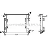 Радиатор охлаждения двигателя AVA QUALITY COOLING Ford KA 2 (CCU, RU8) 2008 – 2016 FT2346 6QJ5T ZLZ9Z K