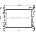 Радиатор охлаждения двигателя AVA QUALITY COOLING FT2358 2021789 F8YD16 S ZWSO6L3