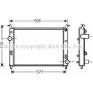 Радиатор охлаждения двигателя AVA QUALITY COOLING Fiat Strada (178) 1 Пикап 1.3 D Multijet 85 л.с. 2006 – 2025 TD00GT1 1 0G9P4W FT2371