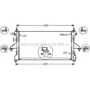 Радиатор охлаждения двигателя AVA QUALITY COOLING 4045385205004 Fiat Ducato (250) 3 Кабина с шасси 2.0 115 Multijet 2.0 D 116 л.с. 2011 – 2025 2TS0 BZ FT2453