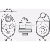 Масляный радиатор двигателя AVA QUALITY COOLING OE7J Y1W 4045385217427 Fiat Ducato (290) 4 Фургон 160 Multijet 2,3 D 160 л.с. 2019 – 2025 FT3610
