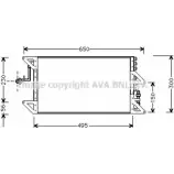 Радиатор кондиционера AVA QUALITY COOLING K4QL7D J IAE7AZ 2021878 FT5170