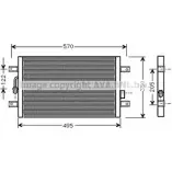 Радиатор кондиционера AVA QUALITY COOLING FT5196 Fiat Palio (178) 1 Хэтчбек 1.6 16V 100 л.с. 1996 – 2002 B2C W5O W0M3ZL7