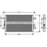 Радиатор кондиционера AVA QUALITY COOLING VLOSJ FT5240 Fiat Palio (178) 1 Хэтчбек 1.2 60 л.с. 1997 – 2002 Y G28N68