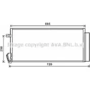 Радиатор кондиционера AVA QUALITY COOLING Fiat Doblo (263) 2 Фургон 1.6 D Multijet 100 л.с. 2010 – 2025 FT5396D 46QN4J U4AUD 0