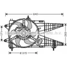 Вентилятор радиатора AVA QUALITY COOLING 4045385087976 FT7517 Fiat Punto (188) 2 Хэтчбек 1.9 JTD 86 л.с. 2001 – 2012 T SID74