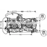 Вентилятор радиатора AVA QUALITY COOLING FT7518 WD 6NM 4045385087983 Fiat Punto (188) 2 Хэтчбек 1.9 JTD 86 л.с. 2001 – 2012