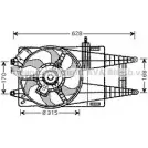 Вентилятор радиатора двигателя AVA QUALITY COOLING 2021991 A20KES X 1J2UA4 FT7520