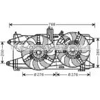 Вентилятор радиатора AVA QUALITY COOLING 2021993 FT7522 4045385088027 8S 52JB