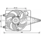 Вентилятор радиатора AVA QUALITY COOLING 2 7WG0TY Fiat Tempra 4045385097432 FT7546