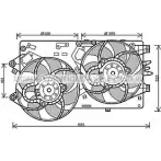 Вентилятор радиатора AVA QUALITY COOLING FT7554 Fiat Grande Punto Y 8YD15V 4045385105892