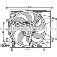 Вентилятор радиатора AVA QUALITY COOLING FZS 99 Ford KA 2 (CCU, RU8) 2008 – 2016 FT7564 4045385164066