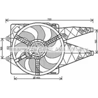 Вентилятор радиатора AVA QUALITY COOLING DC1IO X 4045385164097 FT7568 Opel Corsa (D) 4 Хэтчбек 1.6 Turbo (L08. L68) 150 л.с. 2007 – 2014