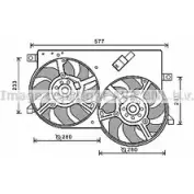 Вентилятор радиатора AVA QUALITY COOLING Fiat Strada (178) 1 Пикап 1.3 D Multijet 85 л.с. 2006 – 2025 4045385167333 FT7570 GRT41S L